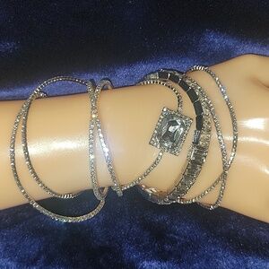 Set of 7 Crystals Tenis Bracelets